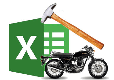 Fixing motorcycle with a hammer